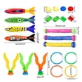 thumbnail image 3 of 22 Piece Underwater Diving Toys Set For Kids Pool Swimming Training Colorful Sink Rings Ocean Animal Figures Summer Fun, 3 of 9