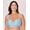 Cornflower Teal Zag, variant on Women's Comfort Revolution Shaping Wireless Smoothing Bra 3463 Color: White Swirl Size: 36