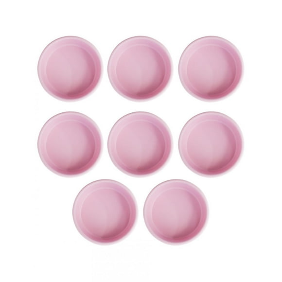 Juego 8 Flaneras Galerias El Triunfo De Melamina Rosa Liso 9cm