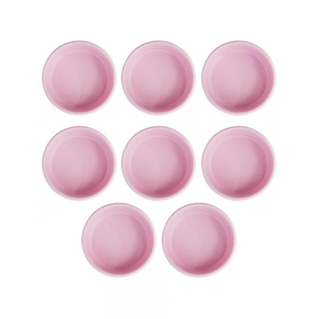 Juego 8 Flaneras Galerias El Triunfo De Melamina Rosa Liso 9cm