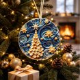 thumbnail image 7 of YuanGuangQ Christmas Acrylic Star Ornaments, 2D Round Winter Decorative Pendant Flat Tree Hanging, Holiday Party Decor for Christmas Tree Home Mantel Shelf Gift Decoration., 7 of 7