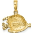 thumbnail image 3 of 14K Yellow Gold Polished Engraved Fish Charm (10.6 X 17.2) Made In United States k7686, 3 of 5