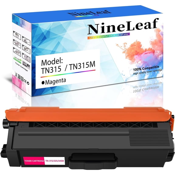 NineLeaf TN315 1 Pack Magenta Toner Cartridge Replacement Compatible for Brother TN315 TN310 TN336 use with HL-4150cdn HL-4570CDW MFC-9560cdw MFC-9560CDW MFC-9970CDW Printer High Yield
