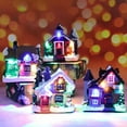 thumbnail image 5 of Christmas Resin Scene Village Houses Town with Warm White LED Light Battery Operate Christmas Ornamnet, 5 of 6