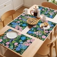 thumbnail image 5 of Placemat Set of 6 Spring Pastoral Placemats for Dining Table Pink Blue Flowers Washable Table Mats for Kitchen and Party Decor Indoor & Outdoor Use, 5 of 8