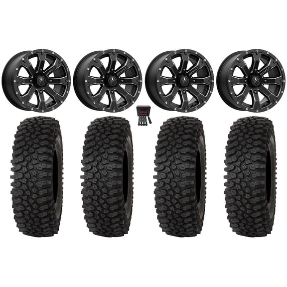 MSA Bounty 15" Wheels Black 35" Roctane ST Tires Sportsman RZR Ranger