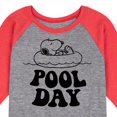 thumbnail image 3 of Peanuts - Snoopy Pool Day - Toddler And Youth Raglan Graphic T-Shirt, 3 of 7