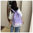 thumbnail image 5 of CUZIBR Floral Polka Dot Backpack For Teen Girls Casual Canvas School Backpack Lightweight Student Travel Daypack With Front Pocket, 5 of 6