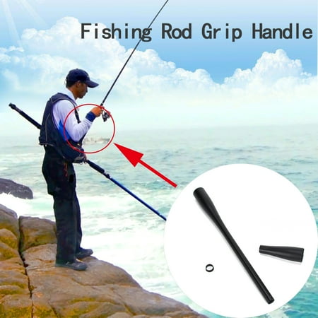 Ettsollp Carbon Fiber Tube Fishing Rod Pole Grip Handle Component Set DIY Accessories-Black