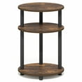 thumbnail image 5 of Furinno TURN-N-TUBE 3-Tier Oval End Table Night Stand Amber Pine/Black, 5 of 5