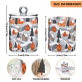 thumbnail image 5 of Yayeee 2 Pack Qtip Holder Bathroom Cotton Swab Canister with Lid Clear Dispenser Set, Gray Snow Houses, 5 of 6