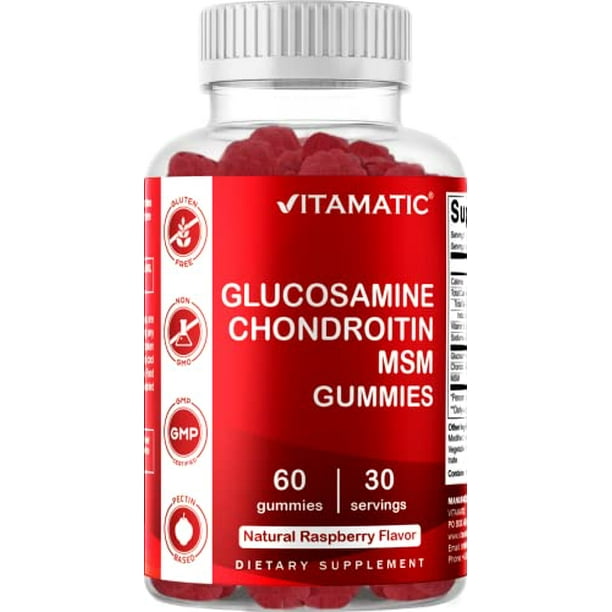 Vitamatic Glucosamine Chondroitin Gummies with MSM & Vitamin E Joint