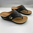 thumbnail image 5 of Willtoo Orthopedic Sandals for Women 2025 Wide Width Wedge Flip Flops, Arch Support for Beach Resort Black 8.5 Wide, 5 of 7