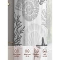 thumbnail image 6 of Grey Coastal Sheer Curtains 84 Inch Length 2 Panels Set, Ocean Coral Starfish Shell Modern Sea Voile Window Treatment Rod Pocket Curtains Sheers Drapes for Bedroom/Living Room/Kitchen 52"x84"x2, 6 of 7