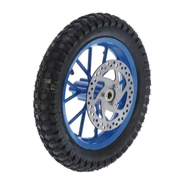 Tyre Replacement, Front Tire High Rigidity Anti Rust 12.5x2.75in Durable For 47cc 49cc 2 Stroke Mini Dirt Bike Blue