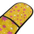 thumbnail image 4 of Yayeee Double Oven Mitt Kitchen Heat Resistant Baking 35" x7" Quilted Glove, Pink Stars, 4 of 6