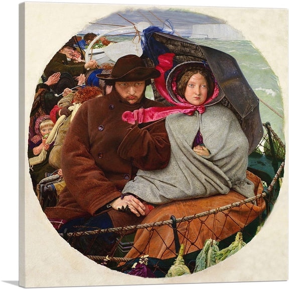 ARTCANVAS The Last Of England Canvas Art Print by Ford Madox Brown - Size: 36" x 36" (1.50" Deep)