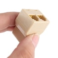 thumbnail image 2 of REGALWOVEN 2Pcs RJ11 6P4C Female to Dual Female Y Splitter Phone Jack Adapter Divider Beige, 2 of 6