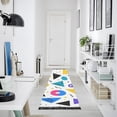 thumbnail image 4 of Yayeee Runner Rug for Bedroom 2'x6' Machine Washable Hallway Non Slip Mat, Yellow Retro Shapes, 4 of 8