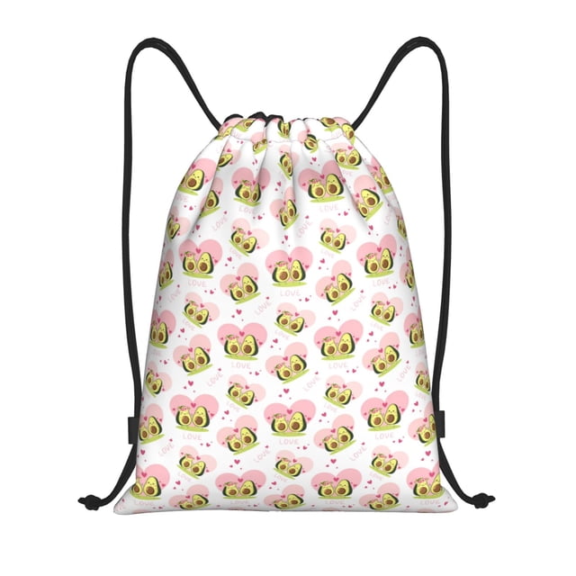 Fotbe Avocado Lovers Bolsa Mochila con Cordón Estampada, Bolsa de Gimnasio Deportiva, Bolsa Cinch, Bolsa con Cordón para Hombres y Mujeres-Small