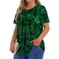 thumbnail image 4 of Fantaslook Dressy Blouses for Women Pleated Short Sleeve Tunic Tops Casual Floral Shirts, 4 of 8