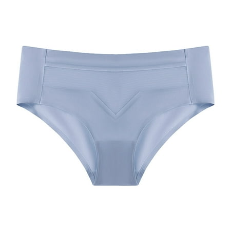 MQLKF Mid Waist Quick Drying Ice Silk Panties Thin Non Marking Ice Silk Underwear Womens Ice Silk Panties Breathable Basic Stylish Women Underwear