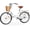 White, variant on Marknig Cruiser Bike, 24 inch Beach & City Cruiser Bicycle for Adult Men and Women with Carbon Steel Frame and Rear Rack/Basket,White