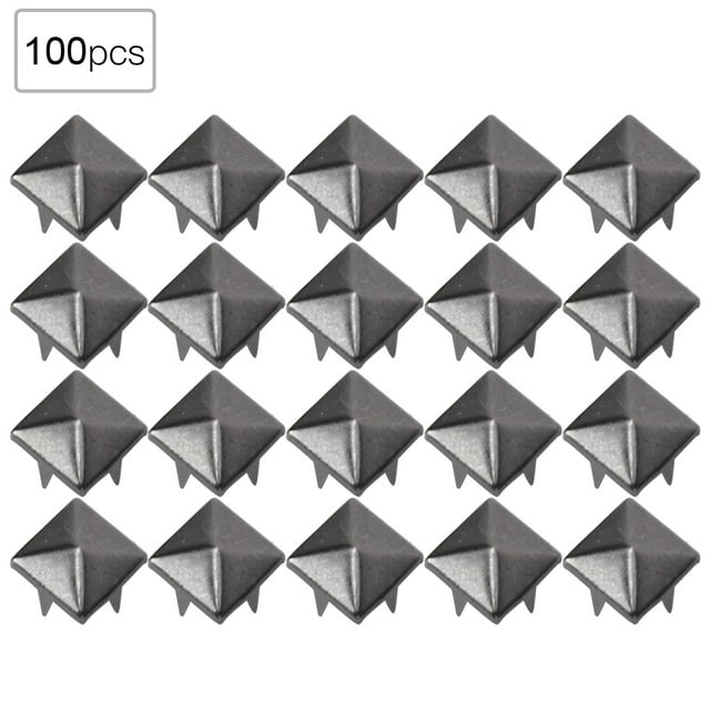 Rivet pour Sac Rivet pour Cuir 100 PCS 9MM Laiton Rivets Carrés Chaussures Sac Accessoires pour la Décoration en Cuir