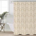 thumbnail image 2 of 60x72 Inch Shower Curtains for Bathroom Beige Baroque Fabric Bath Curtain Decor Retro Farmhouse Abstract Scroll Floral Waterproof Restroom Curtains Shower Set Accessories with 12 Hooks 60 Inch, 2 of 6