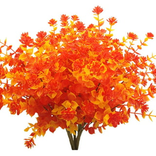 Sinhoon 8 Pack UV Resistant Outdoor Artificial Flowers Bulk Faux