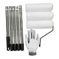 thumbnail image 4 of DimyFew 1 Pce Rouleau de Peinture Kit de Rouleau de Peinture Perche d'Extension Couvre-Cadre Brosse d'Application de Peinture Murale Acier Inoxydable Léger Complet Convient pour Maison Cuisine Salle de Bain 5 Segments, 4 of 8
