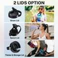 thumbnail image 3 of 64oz Water Bottle with Spout & Straw Lids (Keep Cold 48H Hot 24H)Insulated Stainless Steel Metal Flask, Half Gallon Water Jug for Travel Gym & Hiking, 3 of 9