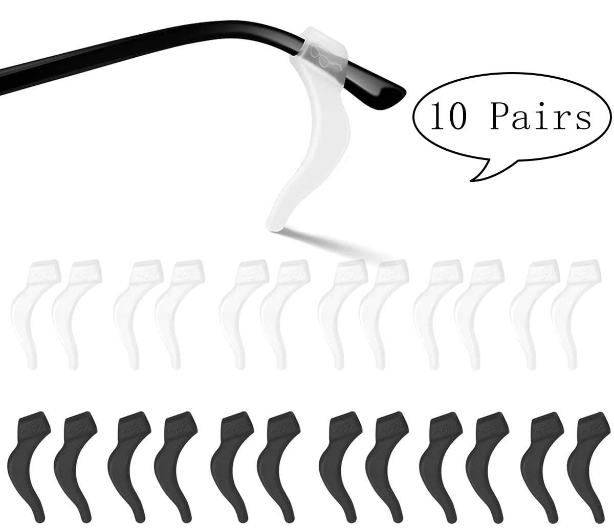 LNKOO AntiSlip Eyeglass Ear Grips Hook, Comfortable Silicone Elastic Eyeglasses Temple Tips