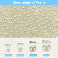 thumbnail image 2 of Uxcell 1000Pcs Faux Pearl for Crafting, 8mm No Hole ABS Round Pearls Beads for Cosmetic Boxes, DIY, Beige, 2 of 5