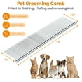 thumbnail image 2 of Pet Steel Grooming Tool Poodle Finishing Butter Comb 7 1/2-inch L Silver Dog Combs with Rounded Ends Stainless Steel Teeth, Cat Comb for Removing Tangles and Knots, 2 of 8