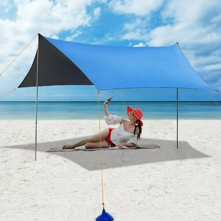 SUGIFT UPF50+ Protection Beach Tent, 10' x 10', Blue