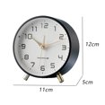 thumbnail image 2 of Simple clock, light luxury alarm clock, silent, frosted metal desk clock for students, 2 of 6