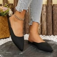 thumbnail image 6 of DIVVce Pointed Toe Mule Flats For Women Matte Faux Suede Backless Slip On Flat Mule Shoe Footwear, 6 of 6