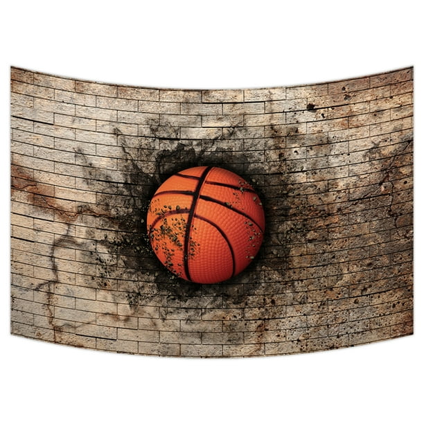 YKCG Brick Wall Basketball Sports Vintage Wall Hanging Tapestry Wall