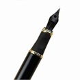thumbnail image 4 of Black Medium Nib Gold Fountain Pen for Smooth Writing, 4 of 5