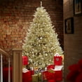 thumbnail image 7 of 7.5FT Champagne Gold Tinsel Artificial Holiday Christmas Tree with Sturdy Metal Stand, 7 of 7