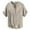 Khaki, variant on Fgnfyis Summer Linen Short Sleeve Casual T Shirt Men's Stand Pullover Shirt T Shirts for Man White L