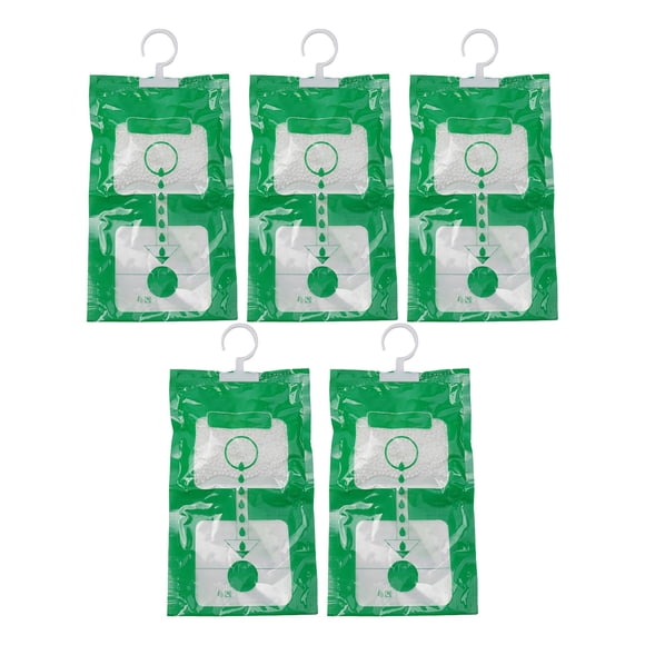 LEFU Home Wardrobe Dehumidifier Bag Hanging Moisture Absorber Desiccant Pouch Mildew Inhibitor for Closet Bathroom Bedroom Basement Office 34x15cm