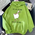 thumbnail image 5 of Sudadera con capucha de pato de béisbol de la paz, jersey de ganso kawaii, sudadera divertida para hombres, sudadera con capucha de gran tamaño para adolescentes, camisetas Kpop, sudadera con capucha, 5 of 5