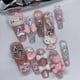 thumbnail image 1 of Uñas postizas de dibujos animados Kawaii, Hello Kitty, Cinnamoroll, Mymelody, Kuromi Kirby, Stiletto largo, prensa en cabeza cuadrada, trabajo manual, 1 of 4