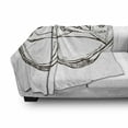 thumbnail image 3 of Hipster Soft Flannel Fleece Blanket, Sneakers in Hand Drawing Style Casual Footwear Teenager Urban Lifestyle Theme, Cozy Plush for Indoor and Outdoor Use, 50" x 70", Dark Brown White, by Ambesonne, 3 of 6
