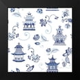 thumbnail image 2 of Urban, Mary 12x12 Black Modern Framed Museum Art Print Titled - Everyday Chinoiserie Pattern VIC, 2 of 5
