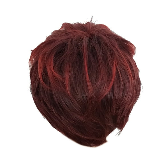 Beauty Clearance Under $15 Sexy Brazilian Full Synthetic Wig Short Bob Wave Natural Looking Women Wigs Red