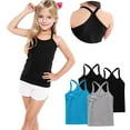 thumbnail image 6 of ZACPNCV 4 Pieces Girls Tank Top Sleeveless Racer Back Top Camisole Cami Undershirts Gray 12-24 Months, 6 of 7