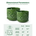 thumbnail image 4 of Green Ceramic Orchid Planter with Drainage Holes, 5 & 6 Inch Slotted Flower Pots for Healthy Roots, Modern Indoor Garden Decor, 4 of 7